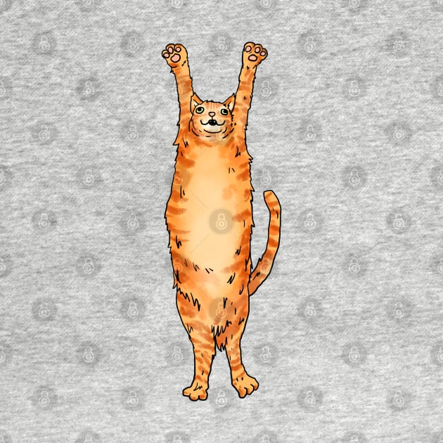 LONG orange cat by Moonwing